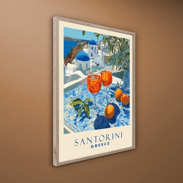 Печатна картина с включена рамка 50x70 cm Santorini – Styler