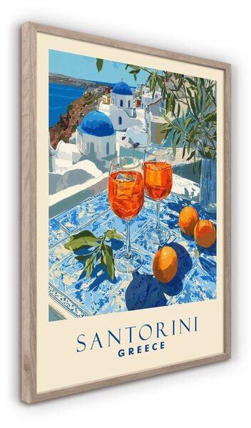Печатна картина с включена рамка 50x70 cm Santorini – Styler