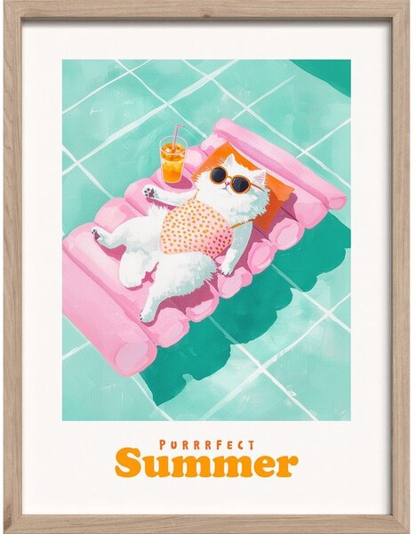 Печатна картина с включена рамка 30x40 cm Purrrfect – Styler