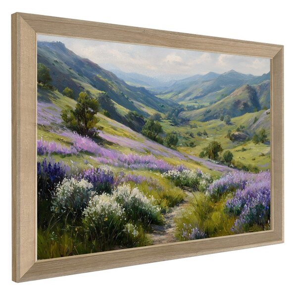 Печатна картина с включена рамка 75x56 cm Violet Hills – Styler