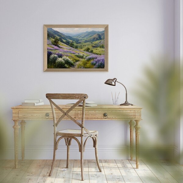 Печатна картина с включена рамка 75x56 cm Violet Hills – Styler