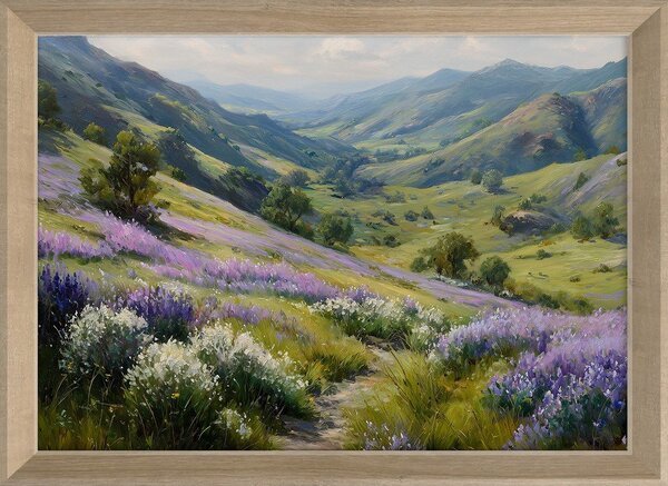 Печатна картина с включена рамка 75x56 cm Violet Hills – Styler
