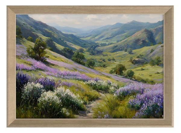 Печатна картина с включена рамка 75x56 cm Violet Hills – Styler