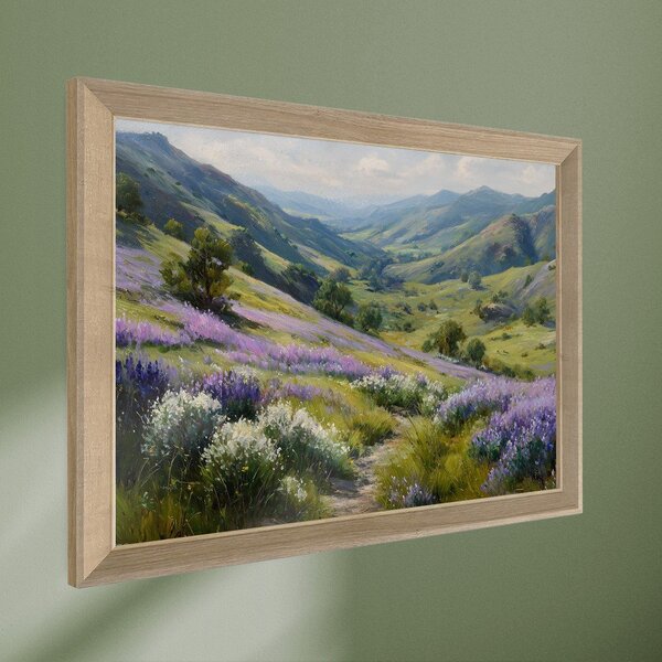 Печатна картина с включена рамка 75x56 cm Violet Hills – Styler