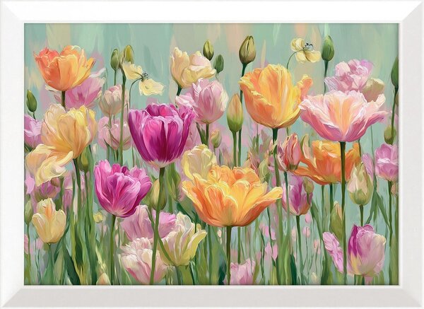Печатна картина с включена рамка 75x56 cm Spring Tulip – Styler