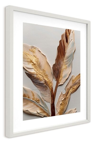 Печатна картина с включена рамка 40x50 cm Golden Strelitzia – Styler
