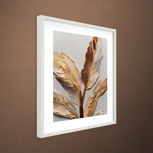 Печатна картина с включена рамка 40x50 cm Golden Strelitzia – Styler