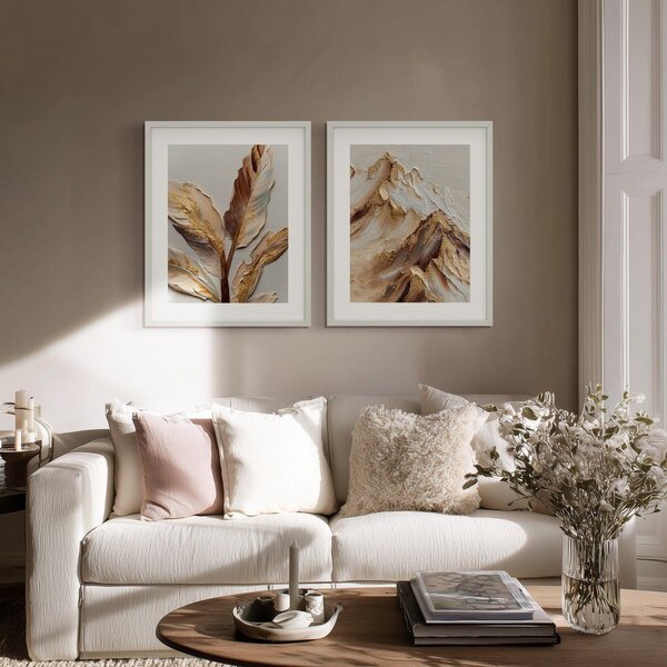 Печатна картина с включена рамка 40x50 cm Golden Strelitzia – Styler