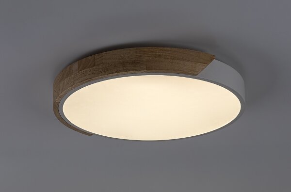 Rabalux 71417 - LED таванен плафон MAPLE2 LED/24W/230V 3000K бял/дъб Ø61 см