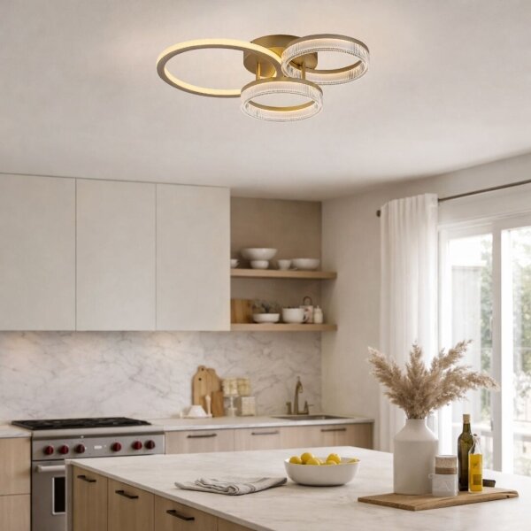 Rabalux 71473 - LED димируемо таванно осветително тяло RIVONA LED/38W/230V 3000-6500K 58,5x38 cm + дистанционно управление