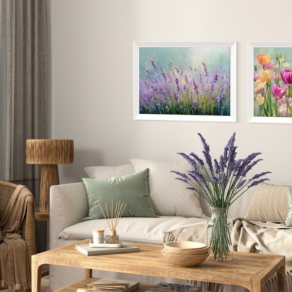 Печатна картина с включена рамка 75x56 cm Lavender – Styler
