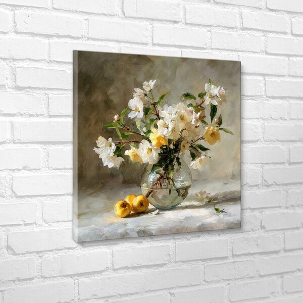 Печатна картина с включена рамка 70x70 cm Apple Flowers – Styler