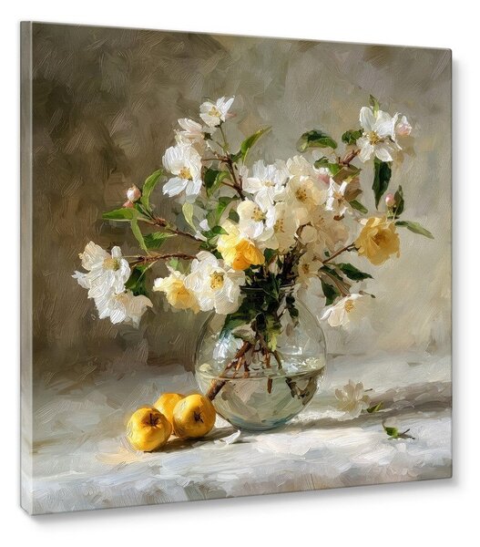 Печатна картина с включена рамка 70x70 cm Apple Flowers – Styler