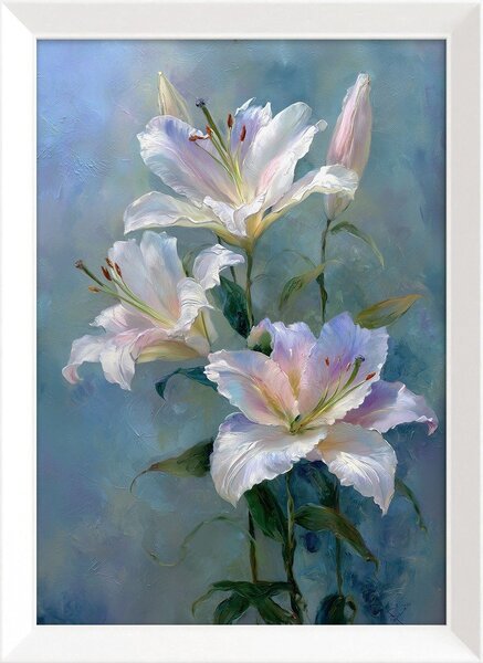 Печатна картина с включена рамка 56x75 cm Lilies – Styler