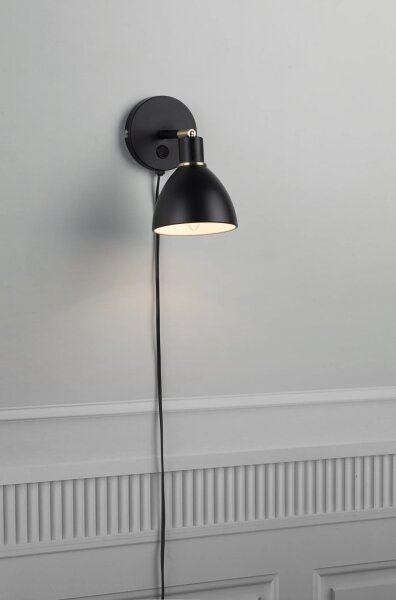 Nordlux - Стенно осветително тяло RAY, 1xE14/25W/230V, черно