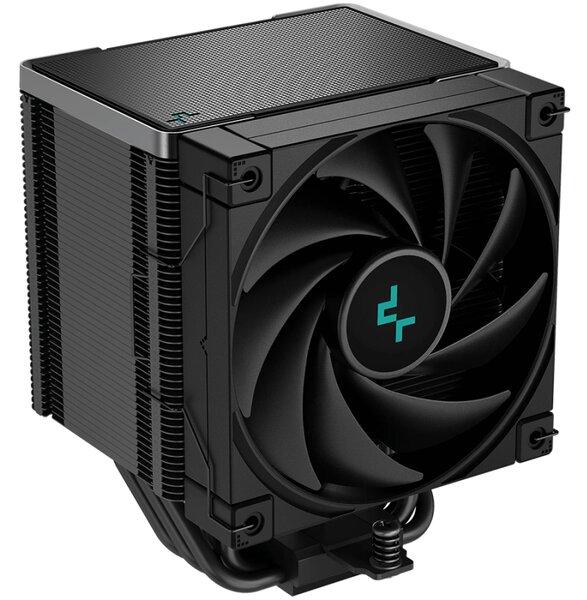 "DeepCool AK500 Zero Dark, CPU Air Cooler, 1x120mm FK120 PWM FDB Fan, Digital Display, ARGB, TDP 240W, 5 Heatpipes, Black, LGA2066/2011-v3/2011/1700/1200/115x, AMD AM5/AM4, 127x117x160 mm(LxWxH), 3Y,R-AK500-BKNNMT-G-1"