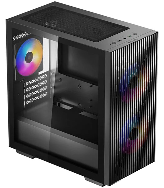 DeepCool MATREXX 40 3FS MATX Case, Mini-ITX / Micro-ATX , 1xUSB2.0, 1xUSB3.0, 1xAudio, 120mm pre-installed fan,ABS+SPCC+Tempered Glass, Mesh Panel DP-MATX-MATREXX40-3FS