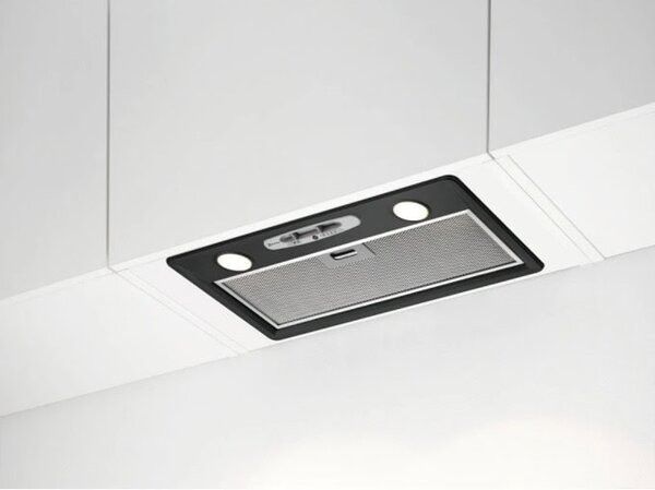 Абсорбатор Electrolux LFG525K, за вграждане, енергиен клас C, въздухопоток 350 m3/h, 1 мотор, 3 степени на мощност, филтър против мазнини, черен