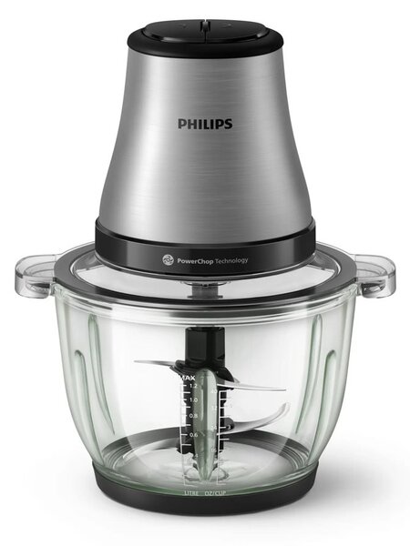 Чопър Philips HR1503/00, 500W, 2 л. вместимост, 2 степени на работа, PowerChop технология, инокс