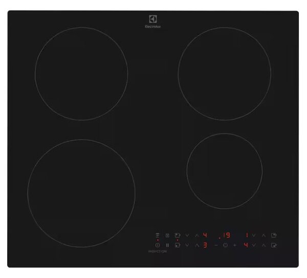 Индукционен плот за вграждане Electrolux EIT60433CT, 4 нагревателни зони, функция CleverHeat, черен