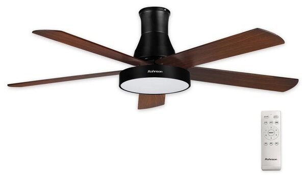Вентилатор за таван Rohnson R-8155, 65W, 6 скорости, таймер, кафяв