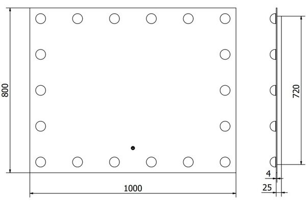 Mexen Dona осветено огледало за баня 100 x 80 см, LED 6000K, антиконденз
