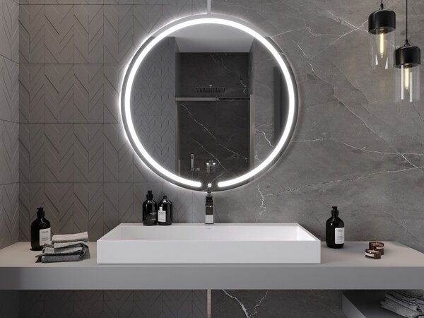 Mexen Rose светещо огледало за баня, кръгло 100 см, LED 6000K, анти-пара