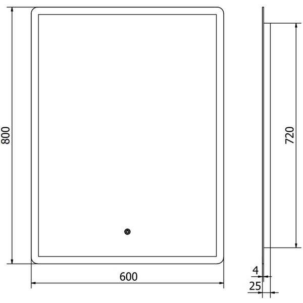 Mexen Navia осветено огледало за баня 60 x 80 см, LED 6000K, антикондензация