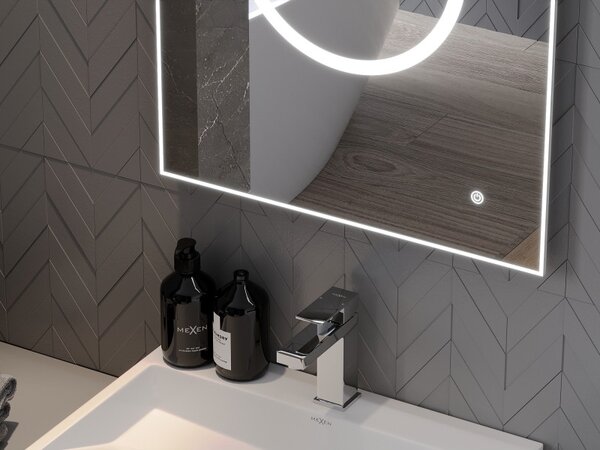 Mexen Koga подсветено огледало за баня 60 x 80 см, LED 6000K, анти-мъгла