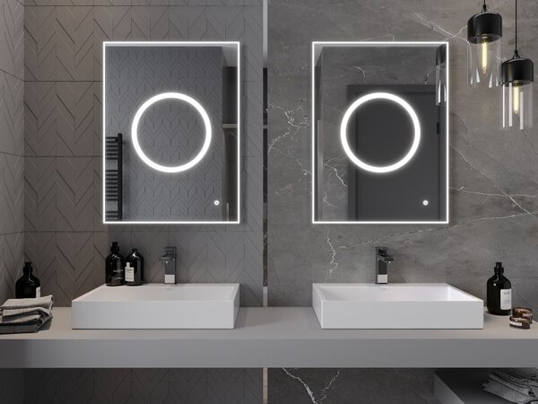 Mexen Koga подсветено огледало за баня 60 x 80 см, LED 6000K, анти-мъгла