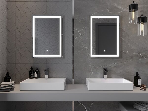 Mexen Miko осветено огледало за баня 50 x 70 см, LED 6000K, антипара - 9819-050-070-611-00