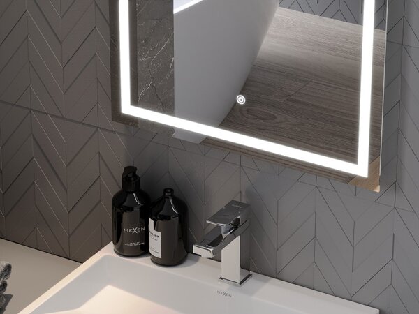 Mexen Miko подсветено огледало за баня 80 x 60 cm, LED 6000K, антипара - 9819-080-060-611-00
