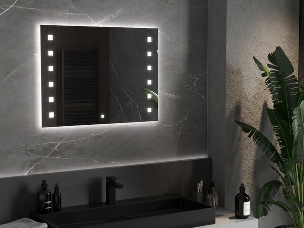 Mexen Ner осветено огледало за баня 80 x 60 см, LED 6000K, против мъгла - 9809-080-060-611-00