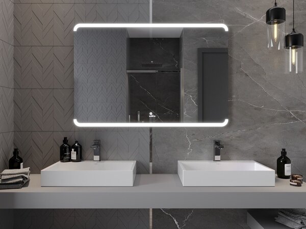 Mexen Nida осветено огледало за баня 120 x 80 см, LED 6000K, анти-мъгла - 9806-120-080-611-00