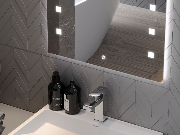 Mexen Ner огледало за баня с подсветка 50 x 70 см, LED 6000K, анти-пара - 9809-050-070-611-00