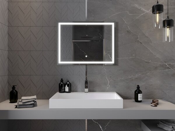 Mexen Miko подсветено огледало за баня 80 x 60 cm, LED 6000K, антипара - 9819-080-060-611-00