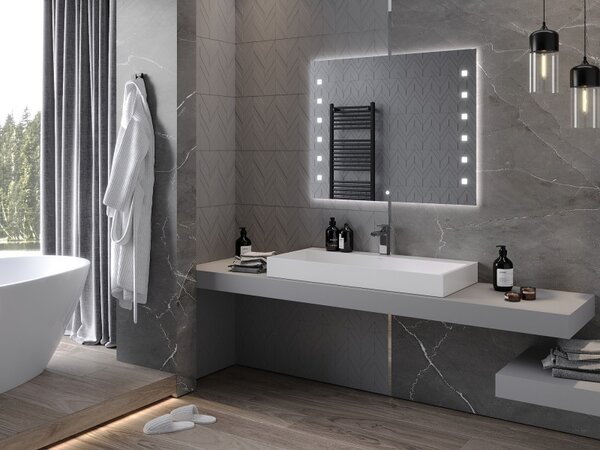 Mexen Ner със светлина огледало за баня 100 x 80 см, LED 6000K, анти-пара