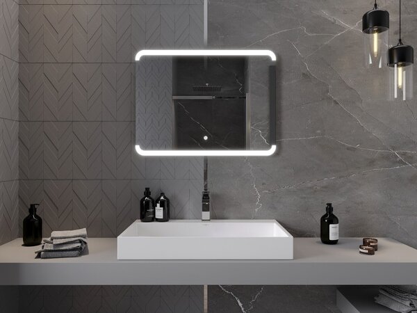 Mexen Nida осветено огледало за баня 80 x 60 см, LED 6000K, анти пара - 9806-080-060-611-00