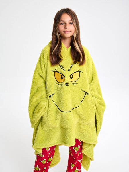 Sinsay - Одеяло с качулка Grinch - зeлeн