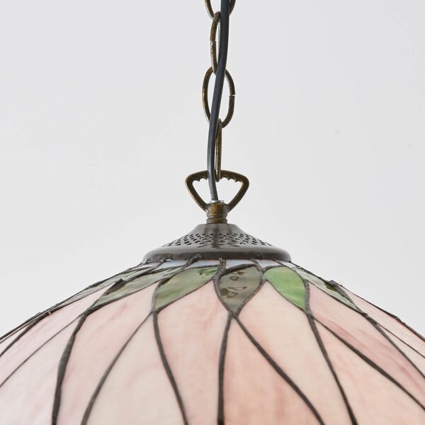 Endon 64176 - Полилей на верига Tiffany HUTCHINSON 1xE27/60W/230V диам. 40 см