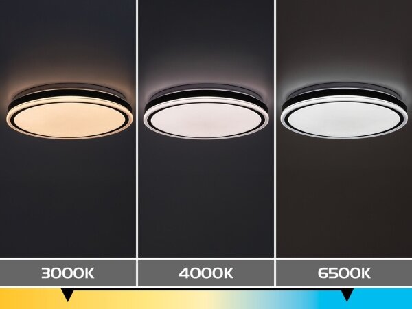 Rabalux 71412 - LED димируема таванна лампа CORLET 20W/230V 3000-6500K Ø38,5 см черна + дистанционно управление