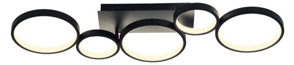 Brilagi - LED димируемо таванно осветително тяло RINGO LED/34W/230V черно + дистанционно управление