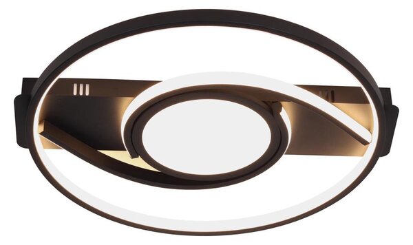 Brilagi - Димируемо LED таванно осветително тяло TWIRL LED/38W/230V черно + дистанционно управление