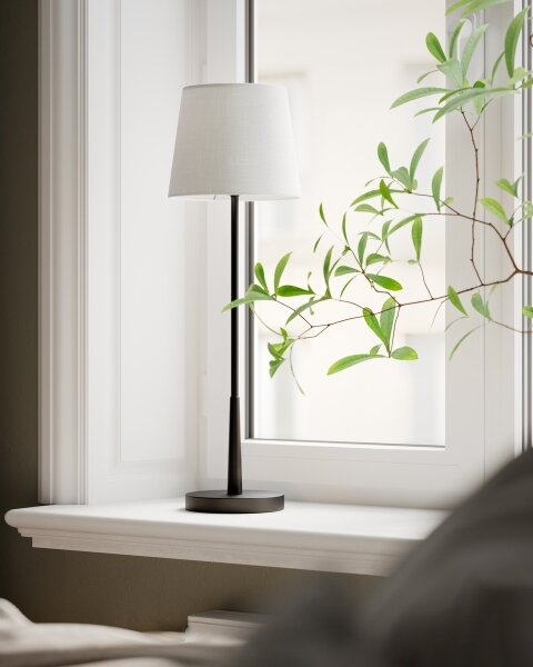 ByRydens 4002740-4002 - Настолна лампа LUMI 1xE27/8W/230V бяла/черна 68,5 см