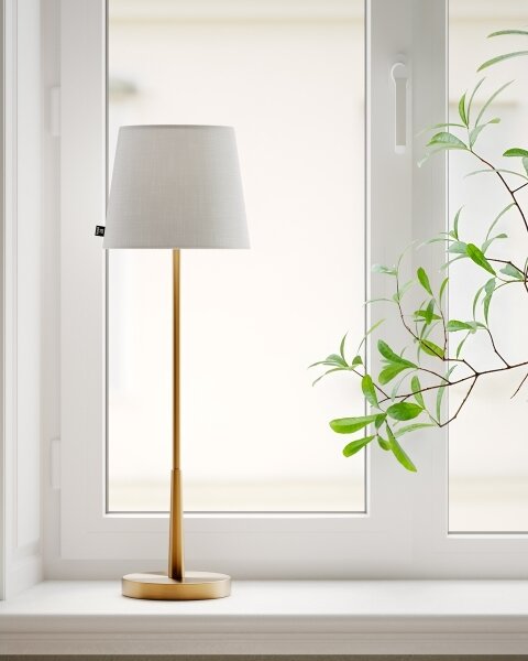 ByRydens 4002740-6501 - Настолна лампа LUMI 1xE27/8W/230V бяла/златна 68,5 см