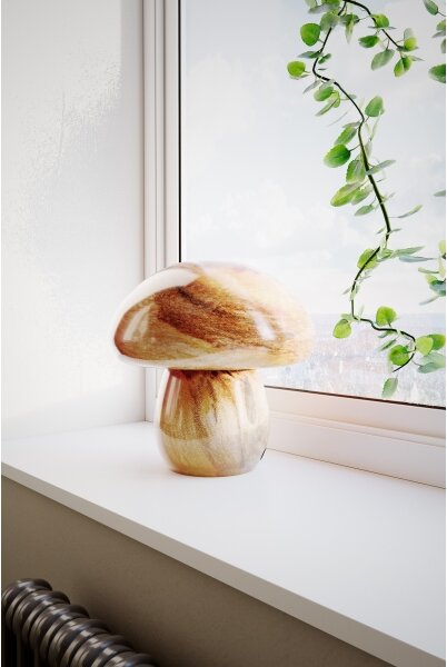 ByRydens 4024540-5507 - Настолна лампа MIRA MUSHROOM 1xE27/8W/230V кафява
