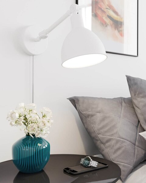 ByRydens 4300120-5007 - Стенно осветително тяло BAZAR 1xE27/5W/230V бяло