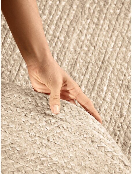 Двустранен ръчно изработен ютен килим в светло естествен цвят 160x230 cm Braided – Hanse Home
