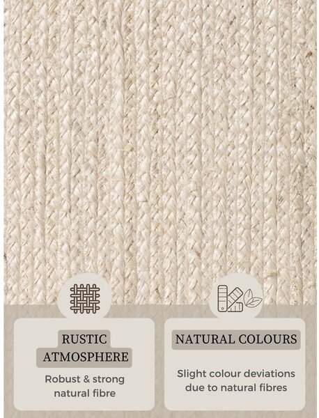 Двустранен ръчно изработен ютен килим в светло естествен цвят 160x230 cm Braided – Hanse Home