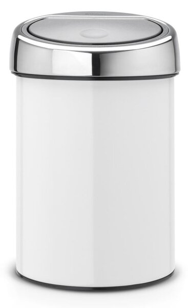 Бяло стоманено кошче за боклук с отваряне с докосване 3 l Touch Bin – Brabantia